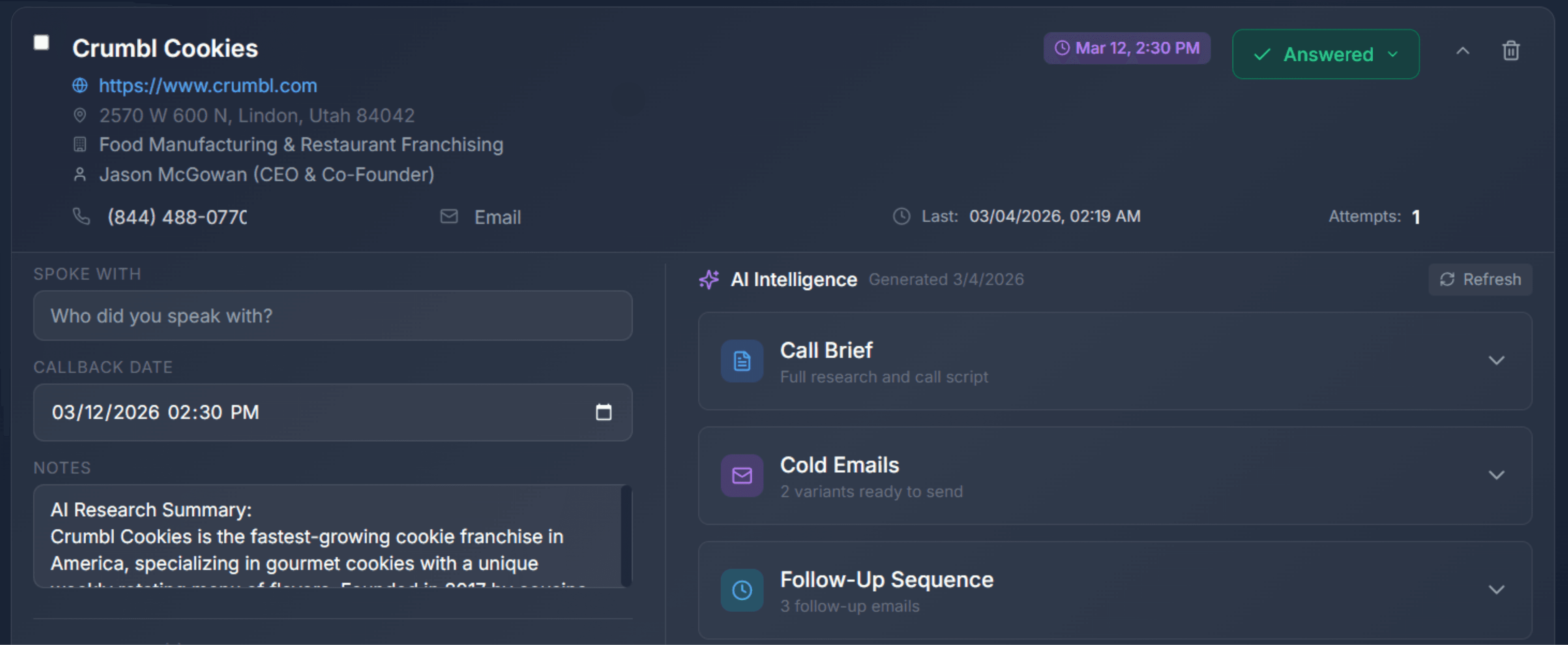 LeadTofu Dashboard - AI-powered lead intelligence platform